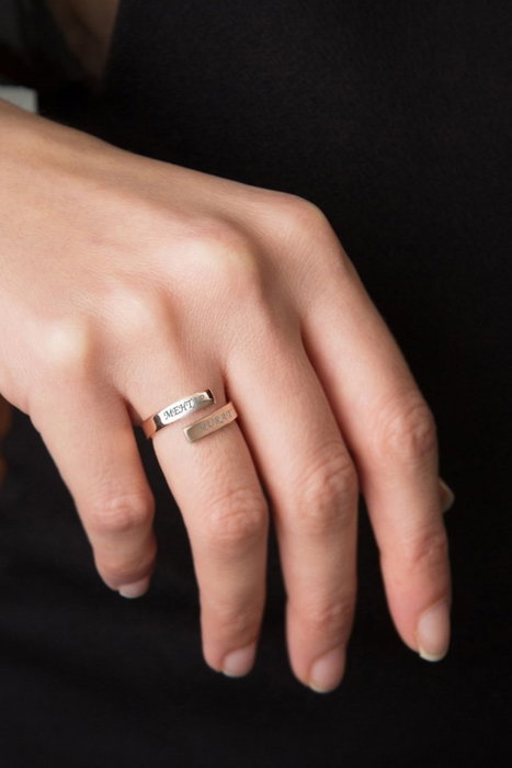 Heliophilia Silver Anillo de Metal Dorado CY9170R